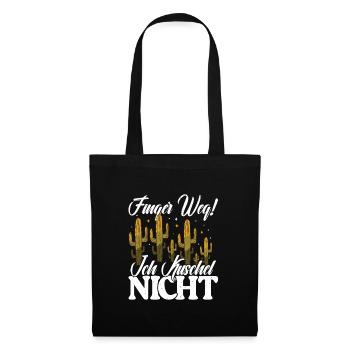 Finger weg! Ich kuschel nicht Kaktusliebhaber - Stoffbeutel - Schwarz - Vorne