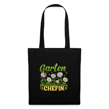 Garten Chefin Gänseblümchen Gärtnerin Blumenliebe - Stoffbeutel - Schwarz - Vorne
