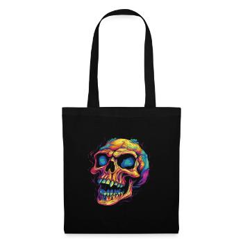 Totenkopf - Stoffbeutel - Schwarz - Vorne
