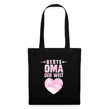 Weltbeste Oma Muttertag Beste Oma Super Grandma - Stoffbeutel - Schwarz - Vorne