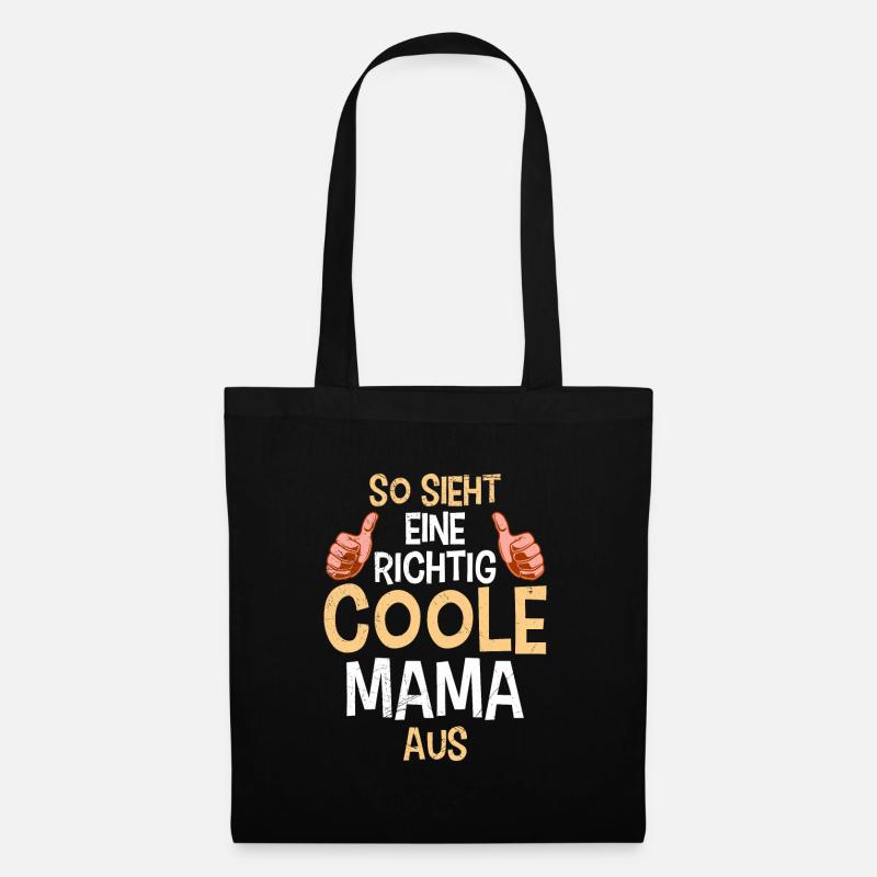 Coole Mama Muttertag weltbeste Mama Mothersday - Stoffbeutel - Schwarz