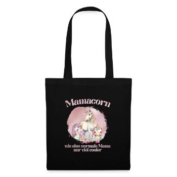 Mamacorn Einhorn Muttertag Mama Cooles Einhorn - Stoffbeutel - Schwarz - Vorne