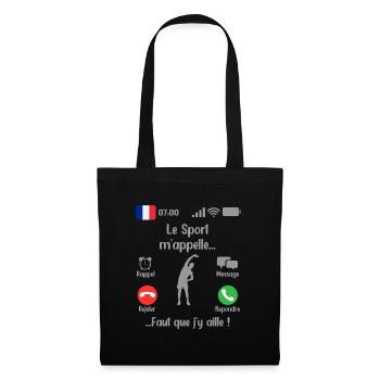 Le Sport M appelle Faut que j y aille 2 - Sac en tissu - noir - Devant