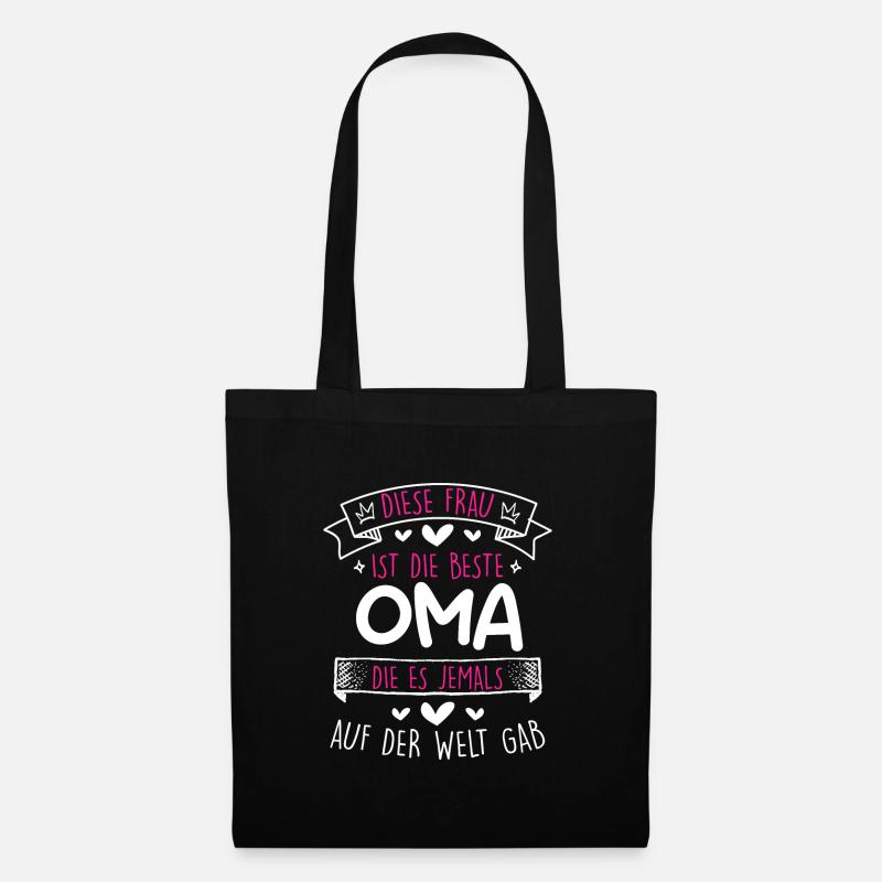 Weltbeste Oma Muttertag coole Oma Granny - Stoffbeutel - Schwarz