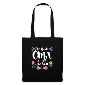Weltbeste Oma Muttertag coole Oma Granny - Stoffbeutel - Schwarz - Vorne