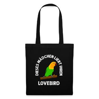 Dieses Mädchen liebt ihren Lovebird Girls - Stoffbeutel - Schwarz - Vorne