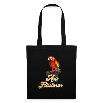 Ara Flüsterer Macaw Whisperer Papageien Fan - Stoffbeutel - Schwarz - Vorne