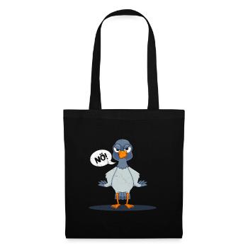 Taubenliebhaber Nö! Taubenfreunde Tauben Shirts - Stoffbeutel - Schwarz - Vorne