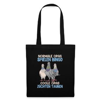 Opas Normale Opas spielen Bingo coole Opas - Stoffbeutel - Schwarz - Vorne