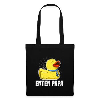 Enten Papa Entenliebhaber Entenhalter Ducks - Stoffbeutel - Schwarz - Vorne