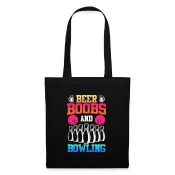 Bowling Beer Boobs and Bowling Beer Fan - Tote Bag - black - Front