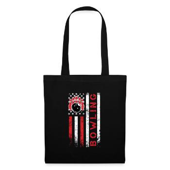 Bowling USA Bowling Player America Flag Shirt - Tote Bag - black - Front