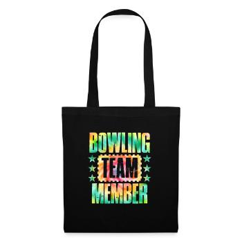 Membre de l’équipe de quilles Bowler Bowlingspieler - Sac en tissu - noir - Devant