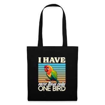 Liebesvogel I have more than one Bird Papagei - Stoffbeutel - Schwarz - Vorne