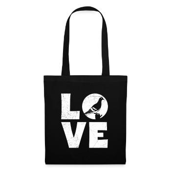 LOVE Pigeons Bird Lovers Pigeon Lovers - Tote Bag - black - Front
