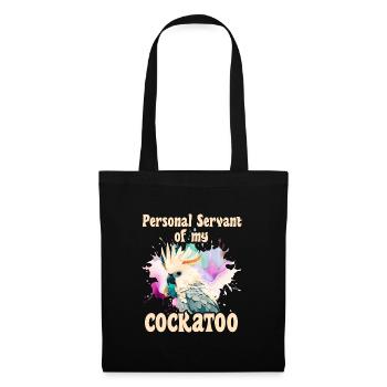 Kakaduu Serviteur personnel de mon cacatoès - Sac en tissu - noir - Devant