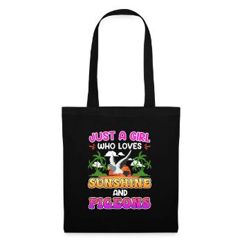 Just a girl who loves sunshine and pigeons - Tote Bag - black - Front