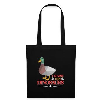 Duck Breeder I raise Tiny Dinosaurs Duck Keeper - Tote Bag - black - Front