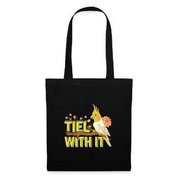 Cockatiel Tiel avec elle Bird Friend Perruche - Sac en tissu - noir - Devant