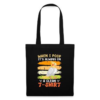 Cockatiel Quand je fais caca c’est toujours propre Chemise - Sac en tissu - noir - Devant