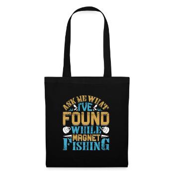 Magnetangler Ask me what I found Magnet fishing - Stoffbeutel - Schwarz - Vorne