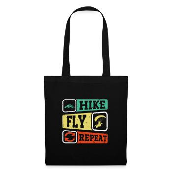 Hike Fly Repeat Mountaineering Paragliding - Tote Bag - black - Front