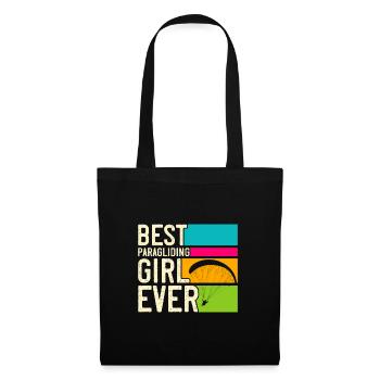 Meilleure fille de parapente Gleitschirmfliegen - Sac en tissu - noir - Devant