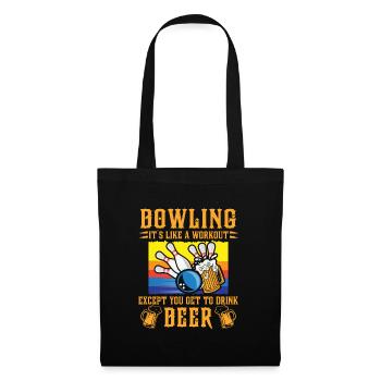 Bowling It ́s like Workout Bierfan Bowlingspieler - Tote Bag - black - Front