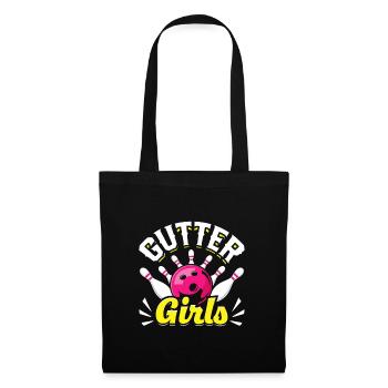 Bowling Damen Gutter Girls Shirt Bowler - Stoffbeutel - Schwarz - Vorne