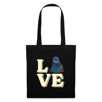 LOVE Tauben I Freaking Love Pigeons Tauben Shirt - Sac en tissu - noir - Devant