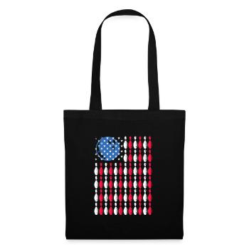 Joueur de bowling des États-Unis America Bowling Shirt - Sac en tissu - noir - Devant