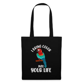 Ara J’apporterai Fabe dans ta vie Parrot Fan - Sac en tissu - noir - Devant
