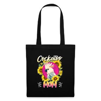 Cacatoès Mama Cacatoès Maman Amant Oiseau Perroquet - Sac en tissu - noir - Devant