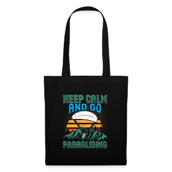 Gleitschirmfliegen Keep Calm Go Paragliding - Tote Bag - black - Front