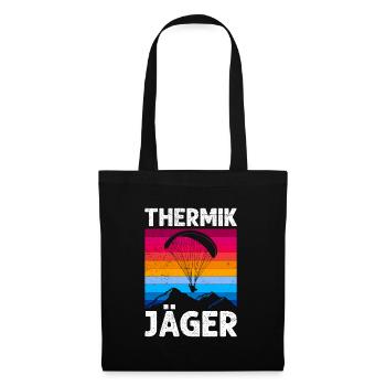 Thermik Jäger Gleitschirmflieger Pilot - Stoffbeutel - Schwarz - Vorne