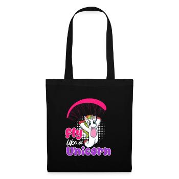 Unicorn Paraglider Volez comme une licorne Femmes - Sac en tissu - noir - Devant