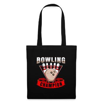 Bowling Champion professionell Bowlingspieler - Stoffbeutel - Schwarz - Vorne