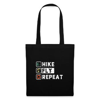 Hike Fly Repeat Mountaineering Paragliding - Tote Bag - black - Front