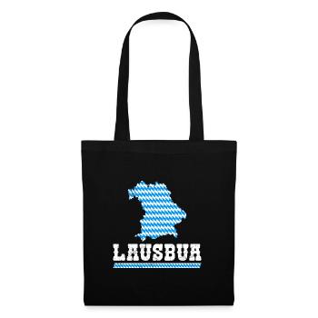Lausbub Bayern Bayerisch Lausbua Shirt Herren - Stoffbeutel - Schwarz - Vorne