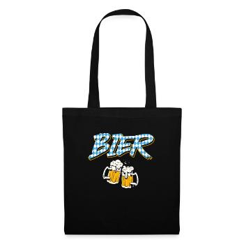 Bayerisches Bier Bayern Biertrinker Bierfan - Stoffbeutel - Schwarz - Vorne