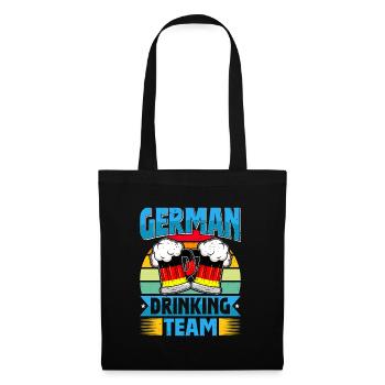 German Drinking Team Bierfan - Stoffbeutel - Schwarz - Vorne