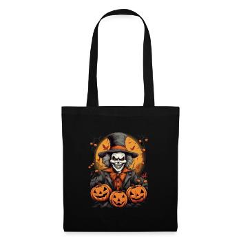 Clown effrayant d’Halloween avec des citrouilles Halloween - Sac en tissu - noir - Devant