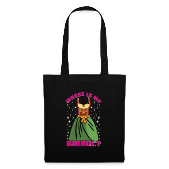 Où est mon Dirndl ? Chemise Trachten - Sac en tissu - noir - Devant