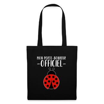 Humour Coccinelle Porte Bonheur - Sac en tissu - noir - Devant