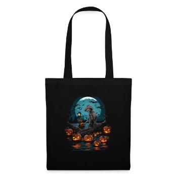 Unheimlicher Angler Gruseliger Halloween Fischer - Stoffbeutel - Schwarz - Vorne