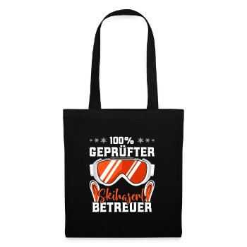 Winter Sport 100 % Geprüfter Skihaserl Betreuer - Stoffbeutel - Schwarz - Vorne