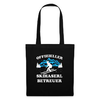 Offizieller Skihaserl Betreuter Skihasen Caretaker - Stoffbeutel - Schwarz - Vorne