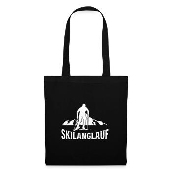 Skilanglauf Langläufer Langlauf Skiläufer - Stoffbeutel - Schwarz - Vorne