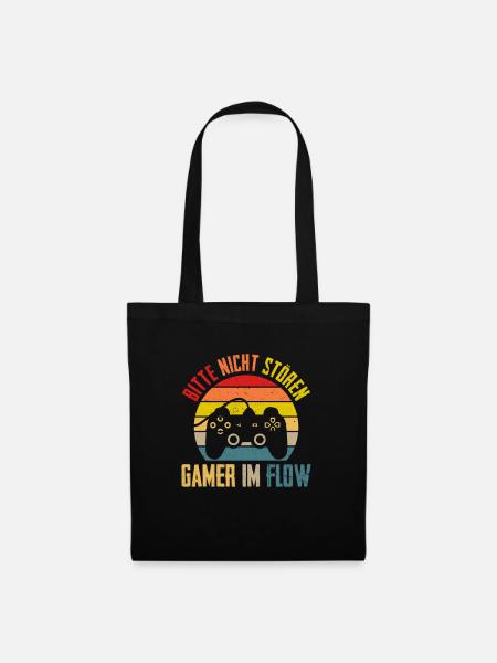 Gaming Bitte nicht Stören Gamer im Flow Videospiel - Stoffbeutel - Schwarz