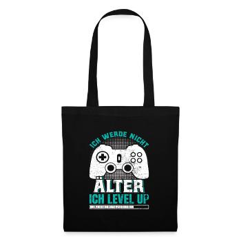 Gamer Ich Werde nicht Älter Ich Level mich Up - Stoffbeutel - Schwarz - Vorne